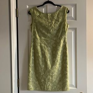 Talbots lined linen dress